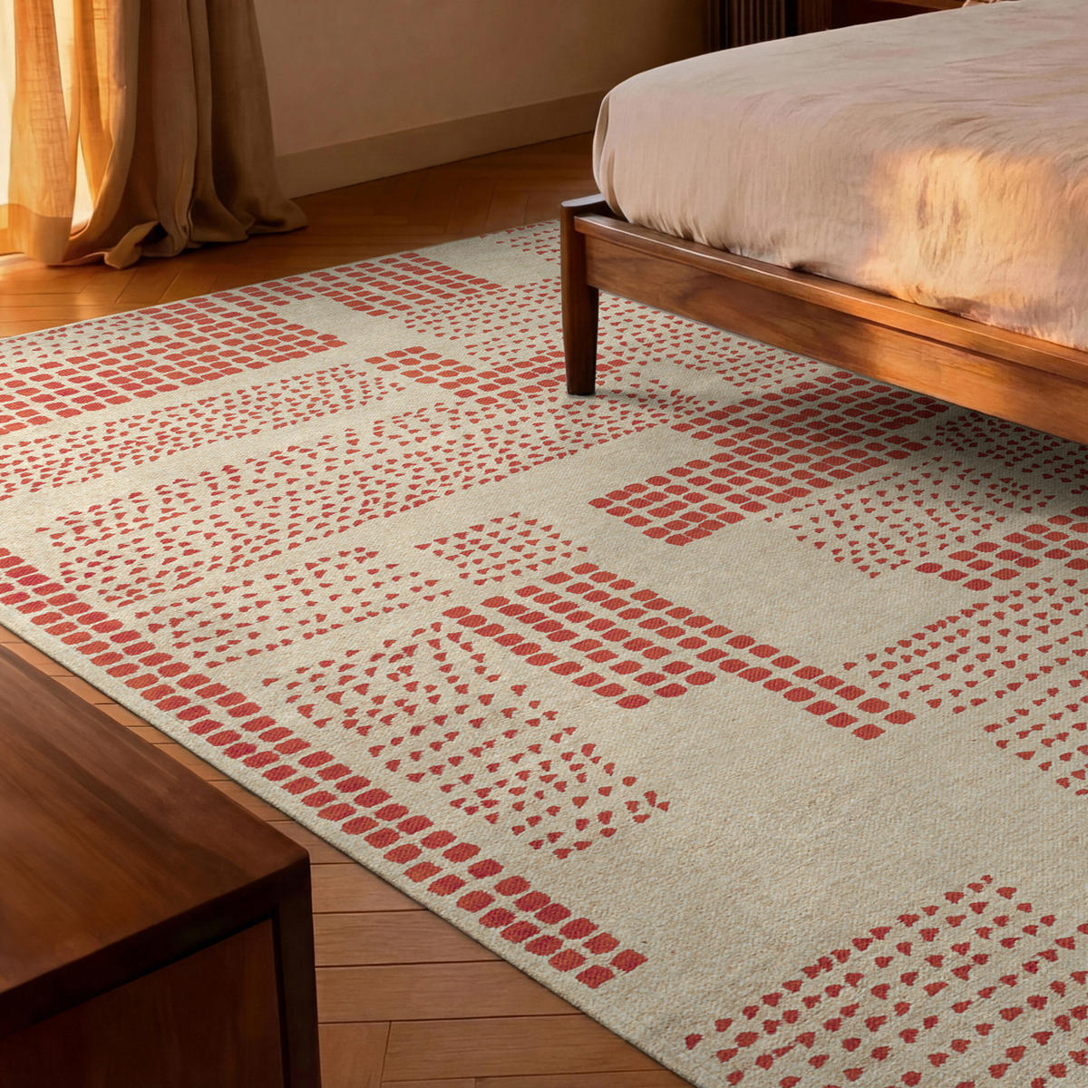 PREPROGA Zen Garden Grenadine 80/150 cm - rdeča, umetna masa/tekstil (80/150cm) - Louis De Poortere