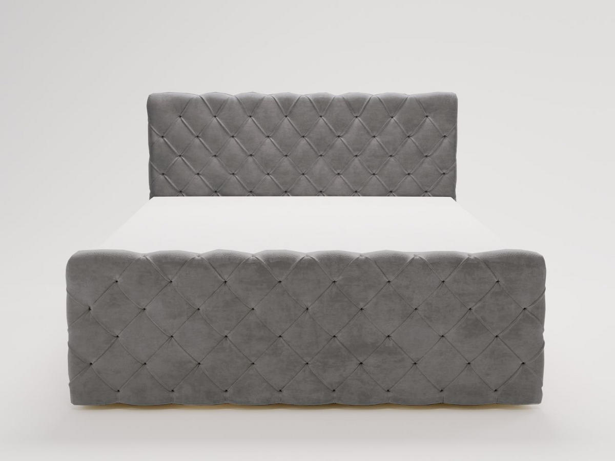 BOXBETT Lunaris 160x200 Grau - Grau, Holz/Textil (160/200cm) - Graingold