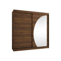 SCHWEBETÜRENSCHRANK Wika 200 cm mit Schubladen - Silberfarben/Nussbaumfarben, Holzwerkstoff/Kunststoff (200/200/62cm) - MIRJAN24