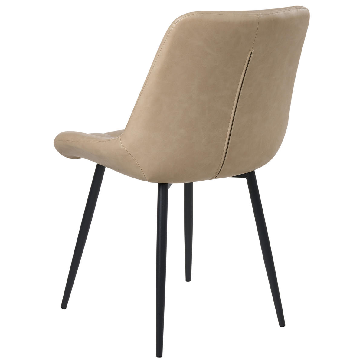 JÍDELNÍ ŽIDLE sada 2 ks Umělá kůže Béžová Melrose - béžová, plast (51/85/58cm) - Beliani