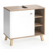 WASCHBECKENUNTERSCHRANK Senyo Weiß 60 x 54 cm - Weiß/Braun, Holzwerkstoff (60/54/32cm) - Vicco
