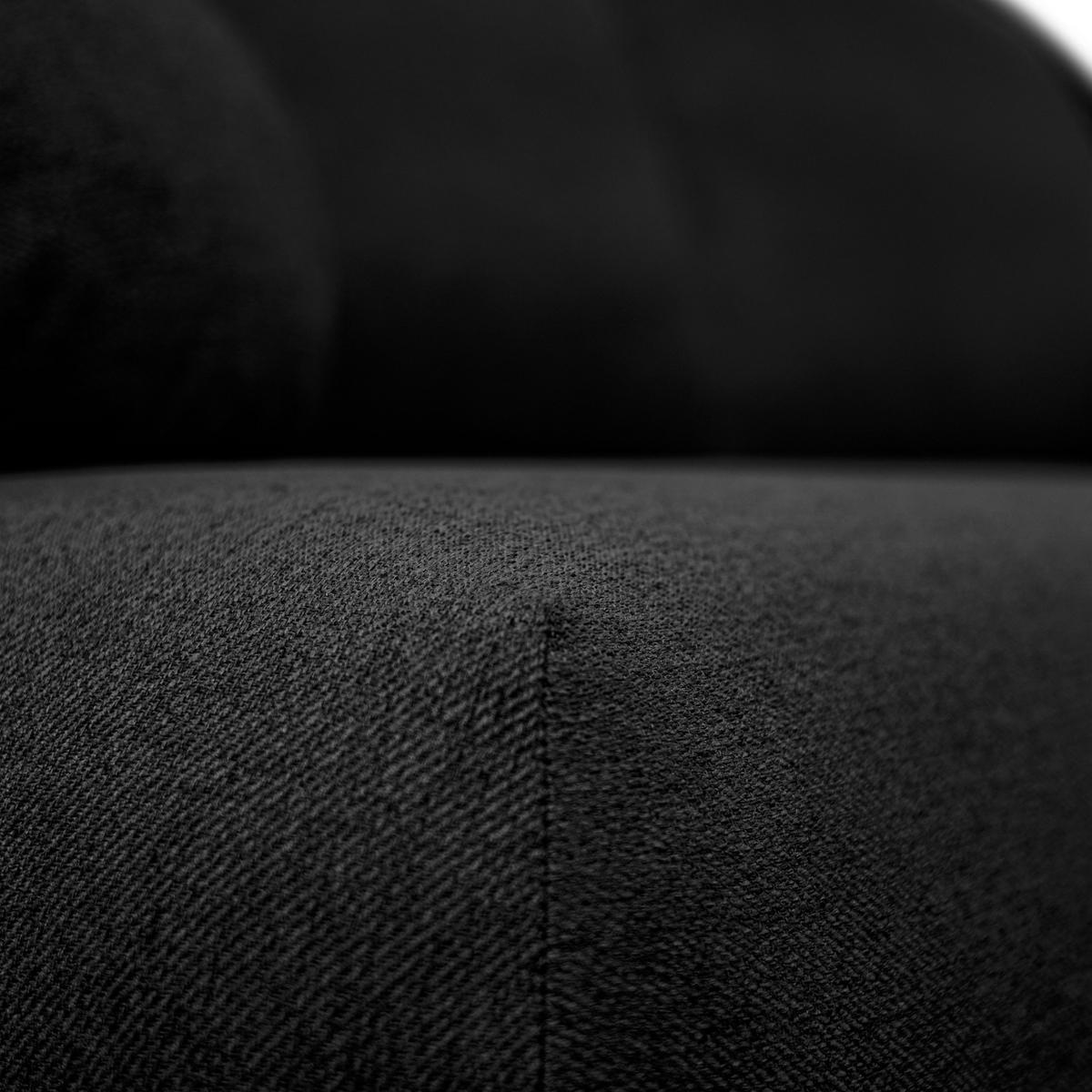 Schlafsofa CLAIRE, zweisitzig, mit Schlaffunktion, Neve 100 - Schwarz, Textil (208/90/95cm) - Lookway