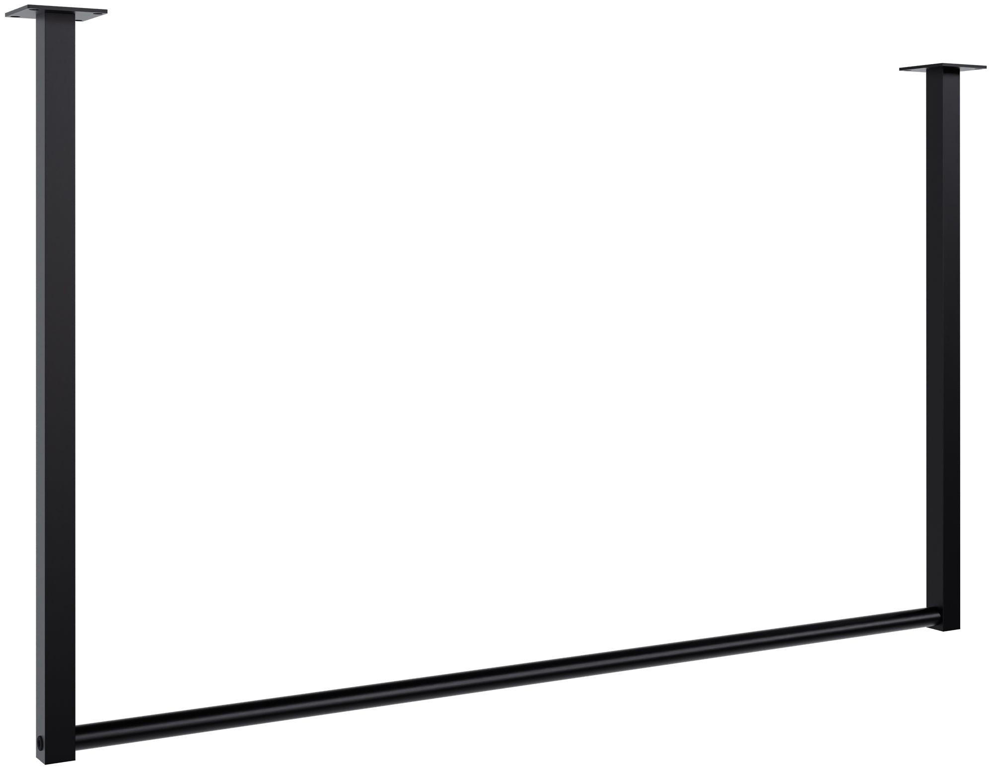 KLEIDERSTANGE 150x38x120 cm-edelstahl-Metall - Schwarz, Metall (7cm) - CLP