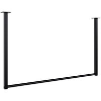 KLEIDERSTANGE 150x38x120 cm-edelstahl-Metall - Schwarz, Metall (7cm) - CLP