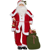 WEIHNACHTSMANN - Rot, Kunststoff/Metall (21/140/55cm) - HOMCOM