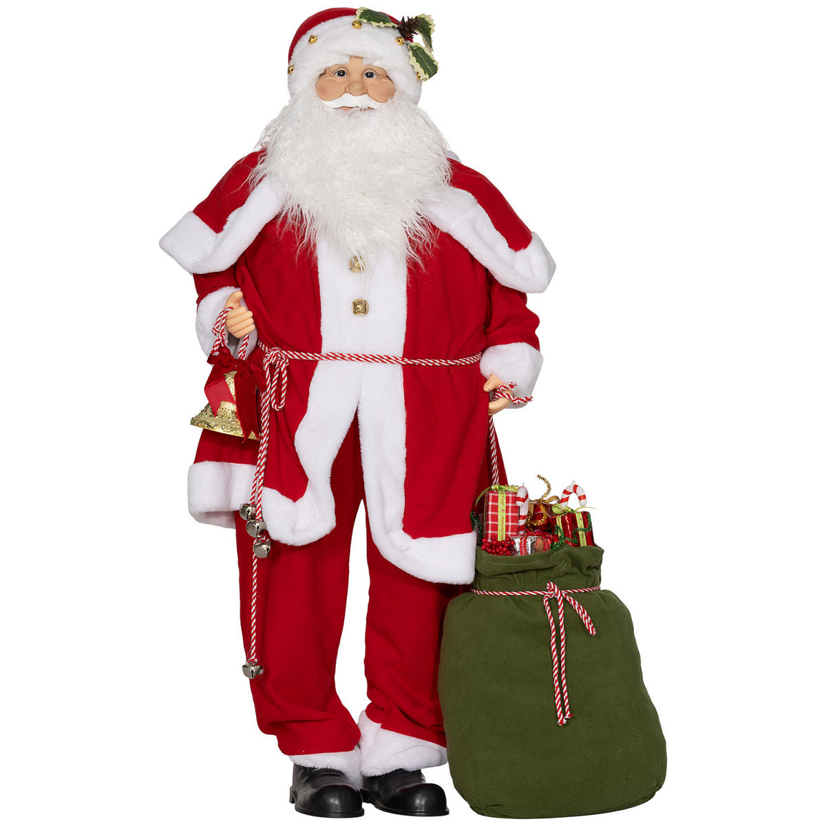 WEIHNACHTSMANN - Rot, Kunststoff/Metall (21/140/55cm) - HOMCOM