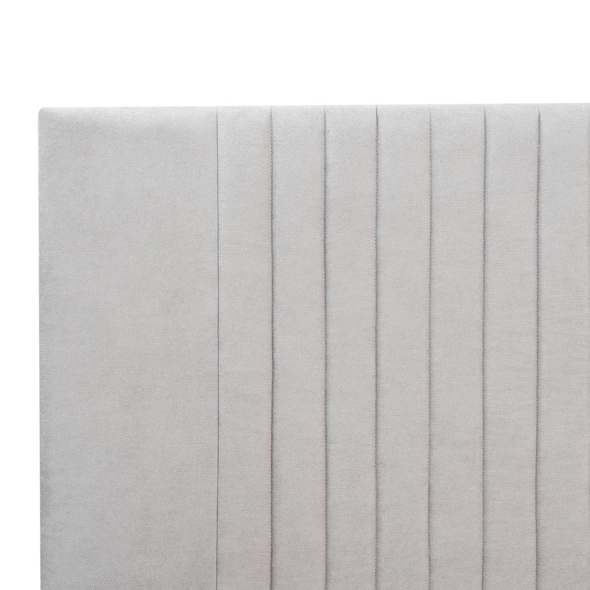 BETT mit Lattenrost 180/200 cm Hellgrau Talence - Hellgrau/Braun, Textil (180/200cm) - Beliani