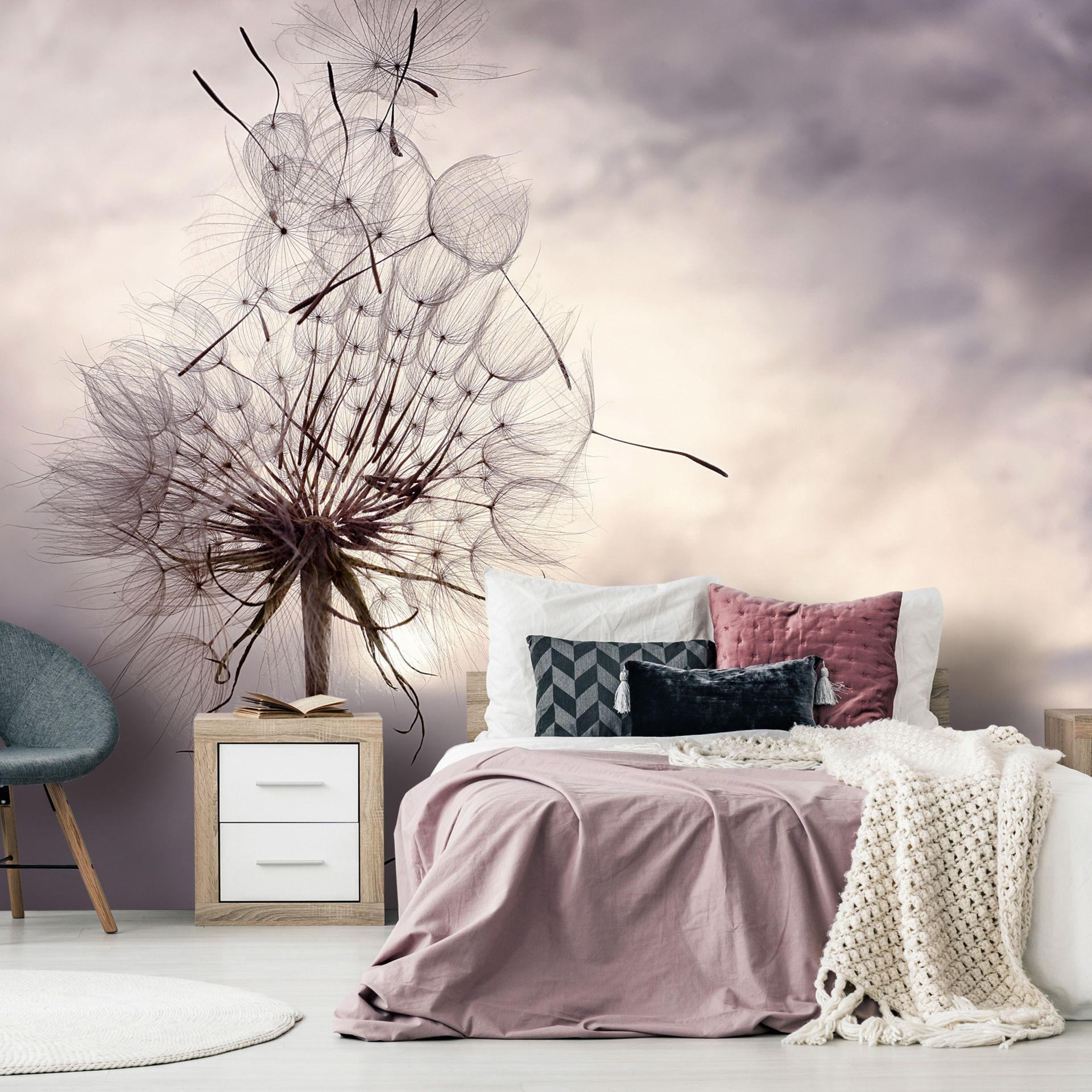 VLIESTAPETE Grau 300/210 cm - Braun/Grau, Textil (300/1cm) - KUNSTLOFT