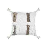 DEKOKISSEN mit abnehmbarem Bezug Joanny 45/45/2 cm - Beige, Naturmaterialien (45/45cm) - STOF
