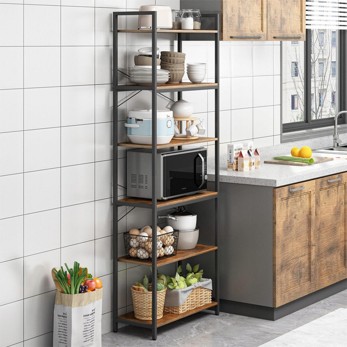 BÜCHERREGAL, braun 66/30/185 cm - Braun, Holzwerkstoff (66/185/30cm)