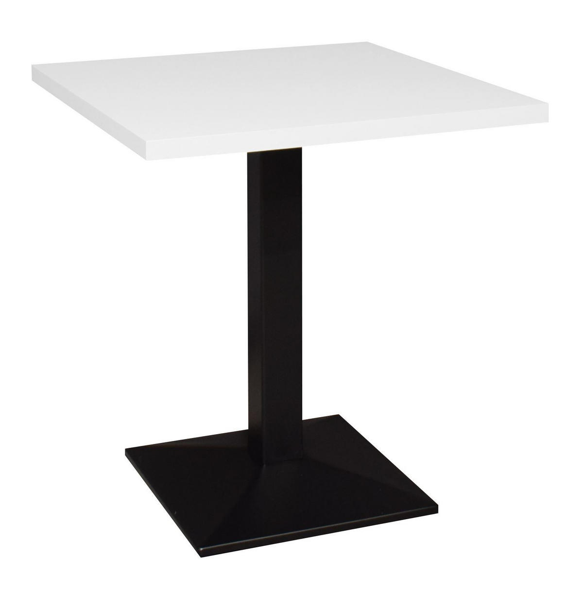 BISTROTISCH Ekzuperiia 70x70x75 schwarz matt/weiß matt lack - Weiß, Metall (70/75/70cm) - 58aufmkessel