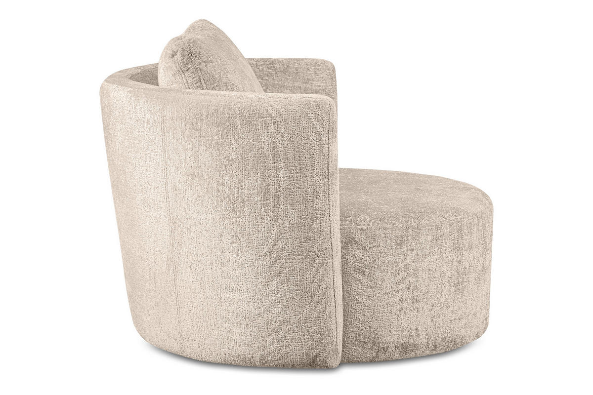 DREHSESSEL RAGGI 360° Drehfunktion mit inklusive dekorativem Kissen, Silbergrau - Dunkelgrau/Grau, Textil (92/75/94cm) - KONSIMO®