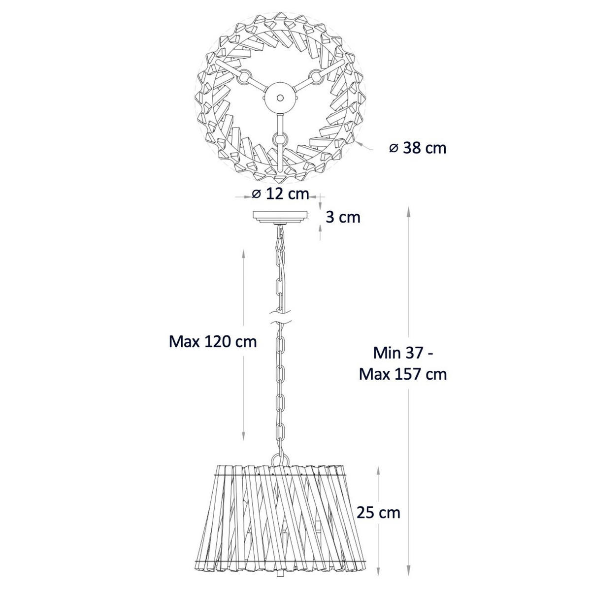HÄNGELEUCHTE Oristano, Transparent und verchromt, 25cm - Transparent, Glas (25/38/25cm) - KOSILUM