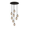 GALERIELEUCHTE Echos 8-flammig Klar Ø 18cm - Klar/Schwarz, Glas (18/18/20cm) - s.luce