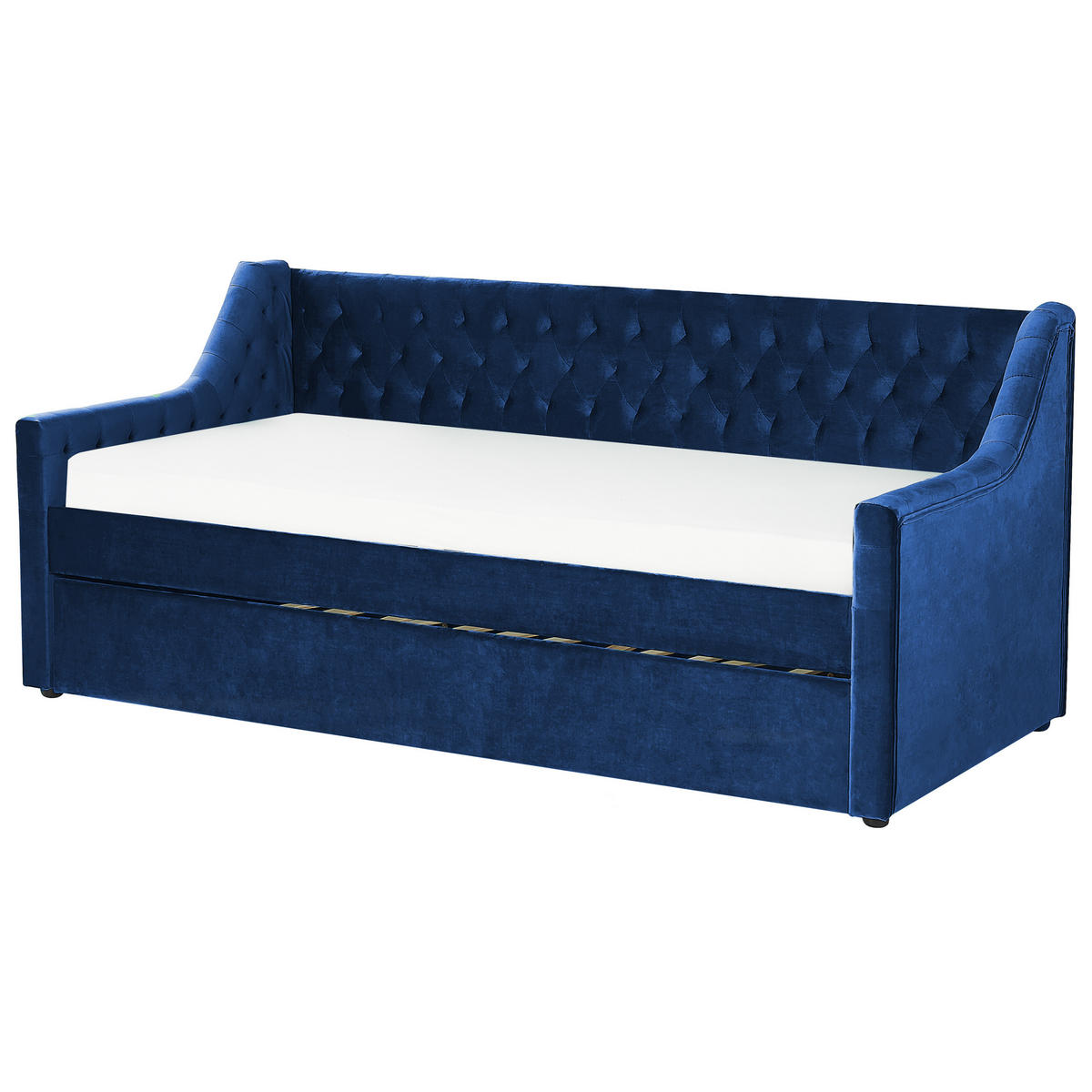 TAGESBETT 90/200cm Marineblau Montargis - Blau, Textil (90/200cm) - Beliani