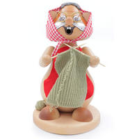 RAUCHFIGUR Hamster Oma 24 cm - Multicolor, Holz (15/1/0.1cm)