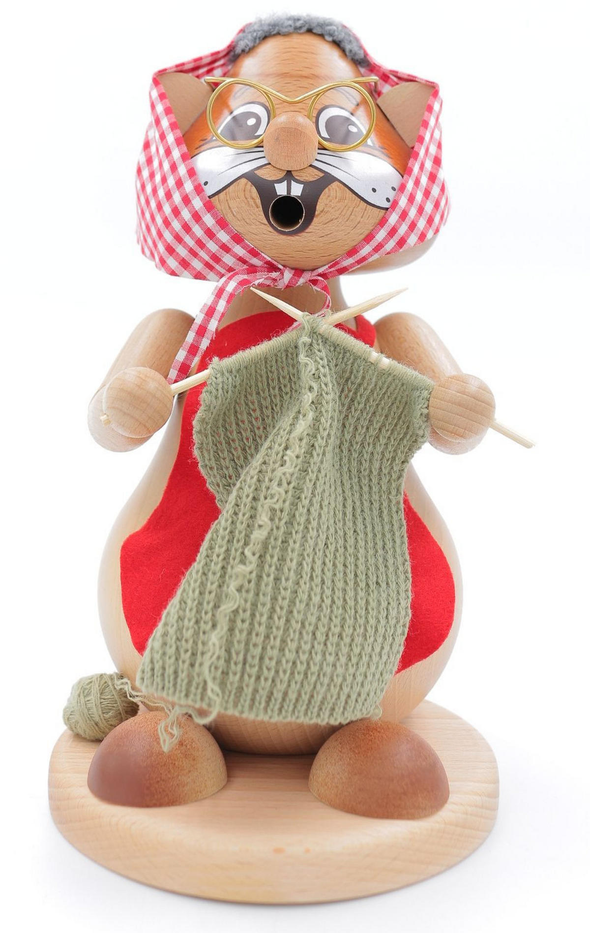 RAUCHFIGUR Hamster Oma 24 cm - Multicolor, Holz (15/1/0.1cm)