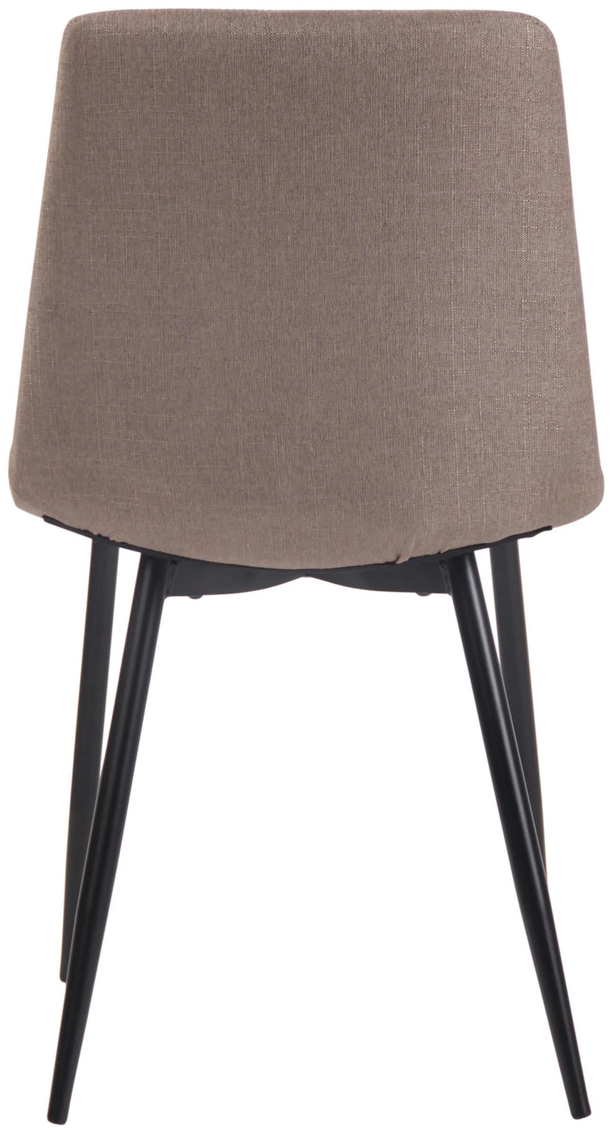STUHL Stoff taupe - Taupe/Schwarz, Textil/Metall (45/83/57cm) - CLP