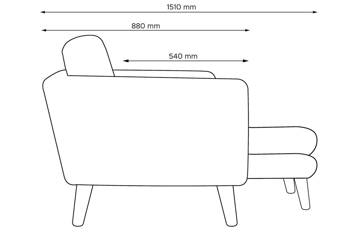 3-SITZER-ECKSOFA-LINKS TAGIO mit Ottomane , Schwarz - Schwarz/Braun, Buchenholz/Textil (190/151cm) - KONSIMO®