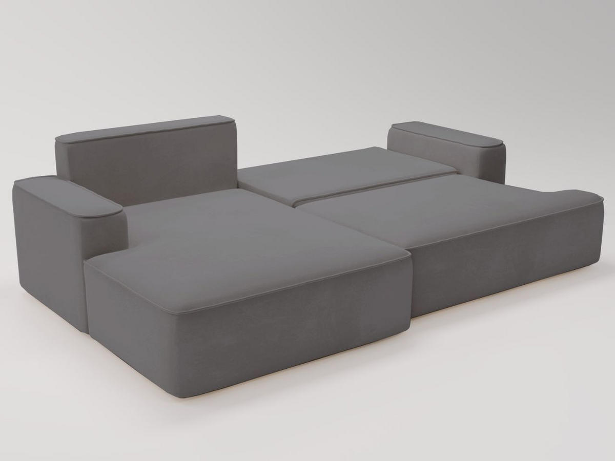 ECKSOFA California Grau Links - Grau, Holz/Textil (165/270cm) - Graingold