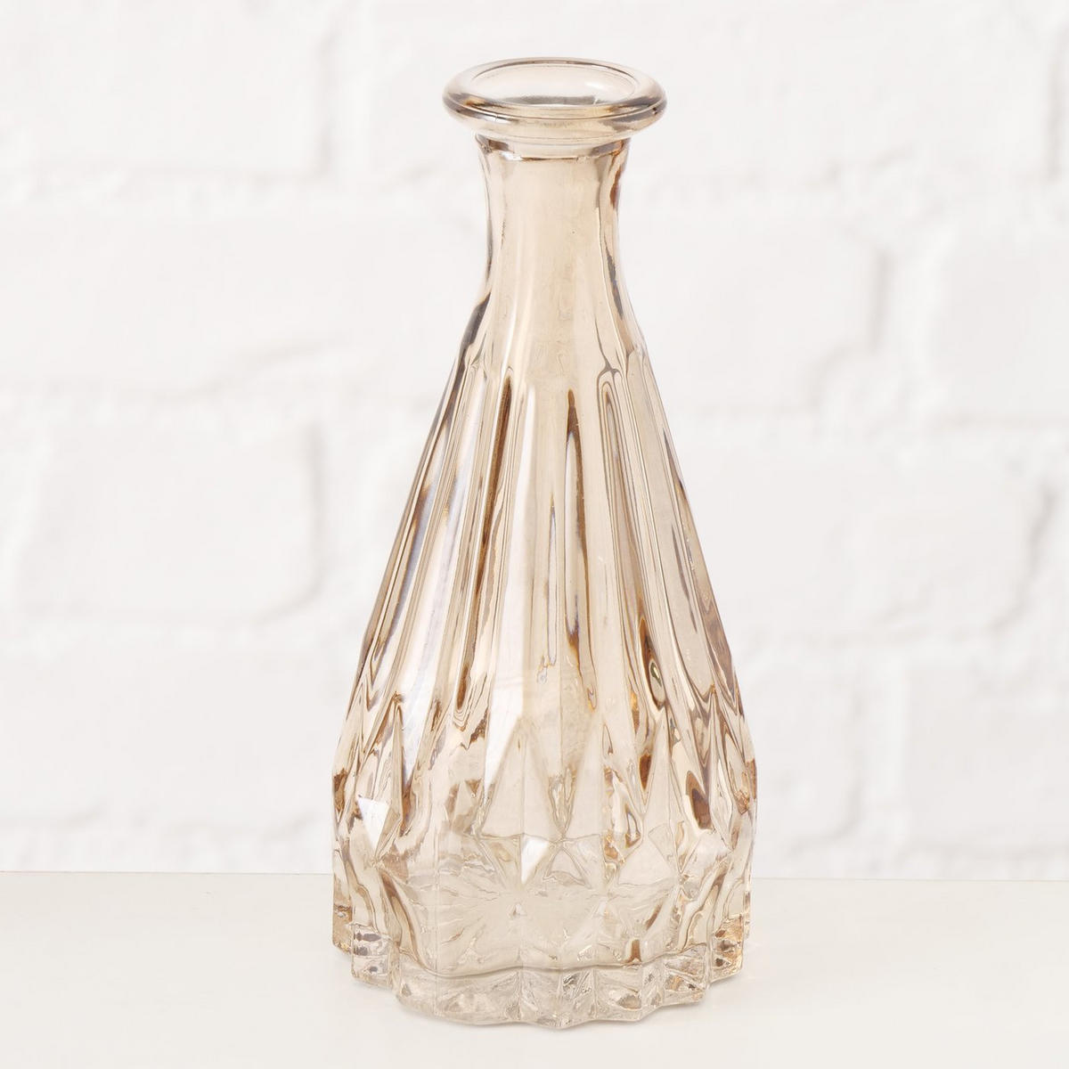 DEKOSET aus Glas Kerzenhalter und Vase Cherin - Orange, Glas (6/15/6cm) - Boltze Home