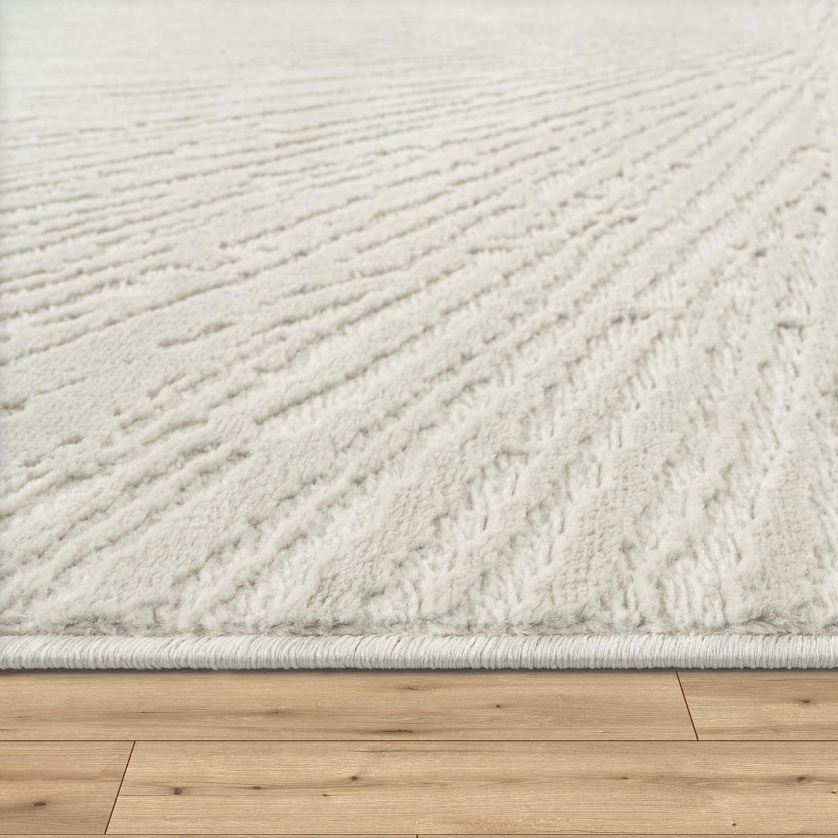 FLACHWEBETEPPICH Boho Creme 80 x 150 cm - Creme, Kunststoff (80/150cm) - TT Home
