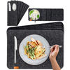PLATZSETS Untersetzer Taschen 18er-Set - Dunkelgrau, Textil (44/45/3cm) - Miqio Design