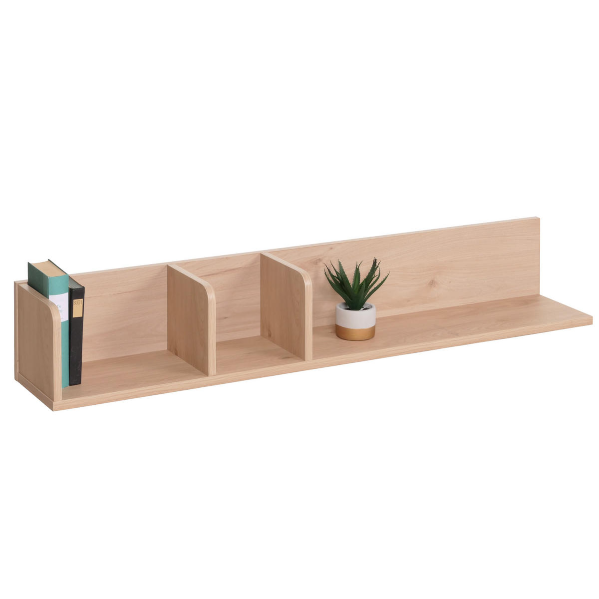 WANDREGAL Beige - Beige, Holz (120/20/21cm) - MCW