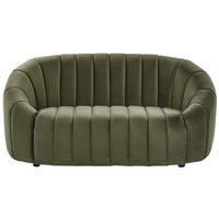 2-SITZER-SOFA Samtstoff dunkelgrün Malung - Grün, Textil (138/68/79cm) - Beliani