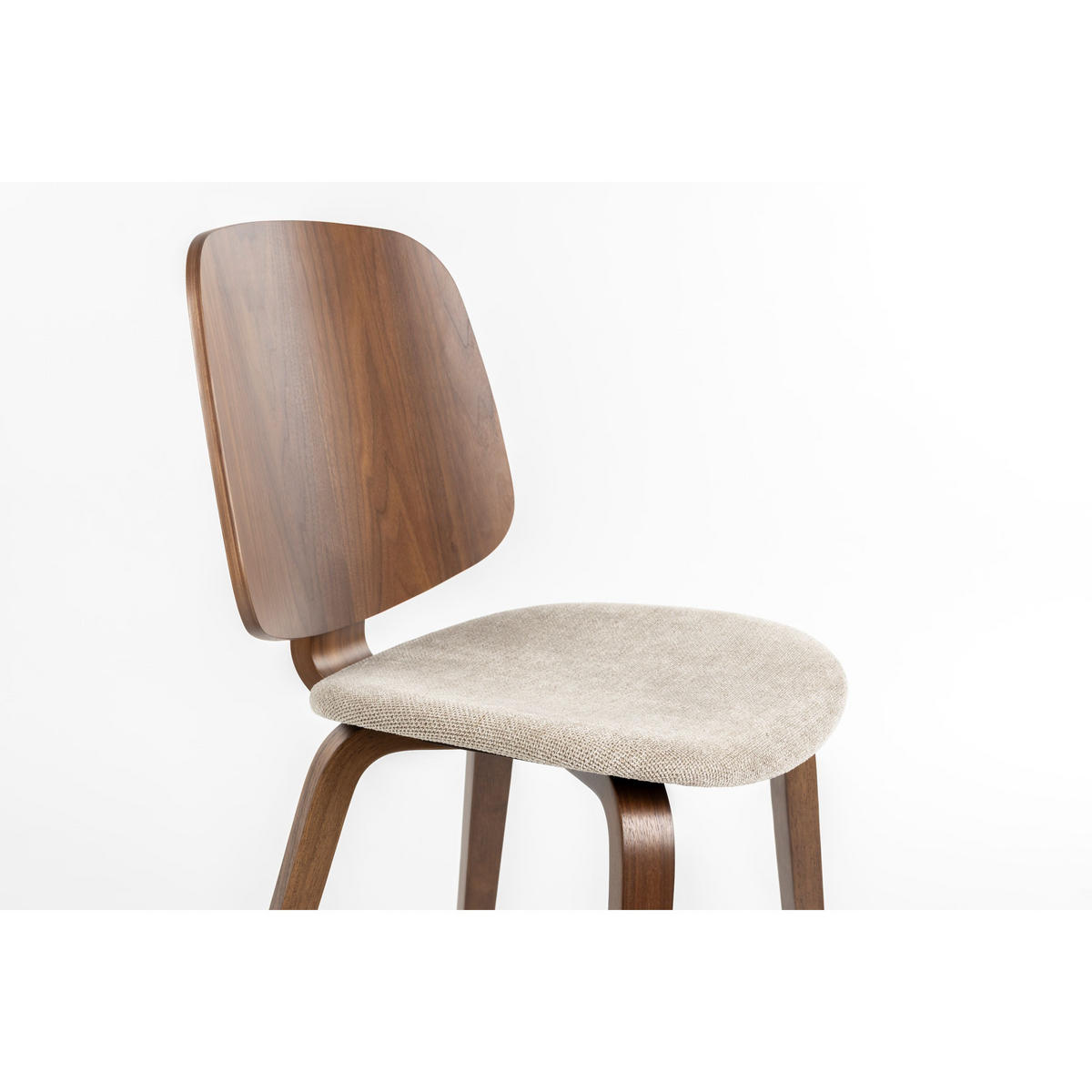 ESSZIMMERSTUHL Walden Walnuss/Beige - 2 er Set - Beige, Kunststoff (51/83/55cm) - Housecraft Living