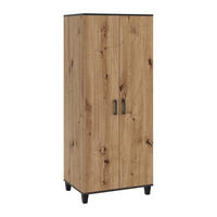 ŠATNÍ SKŘÍŇ S OTOČNÝMI DVEŘMI CORTEZA, 80/193/56 cm 2dveřová, dub Artisan - dub artisan, kompozitní dřevo (80/193/56cm) - MASSENO