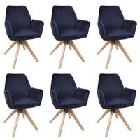 ESSZIMMERSTUHL Anthrazit, Blau 6er-Set - Blau/Anthrazit, Textil (60/87/60cm) - MCW