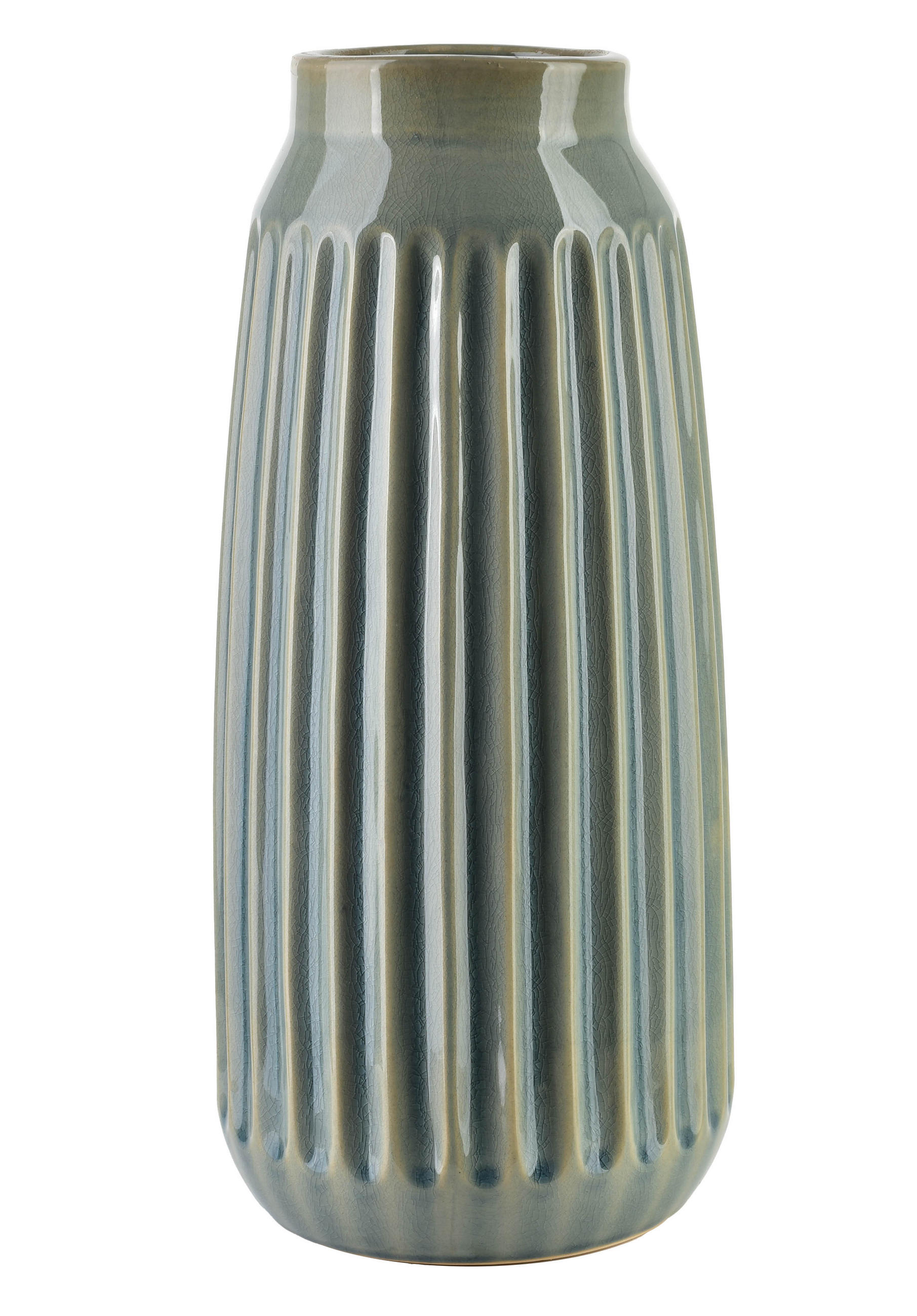 VASE Arina Light Hellbeige 16/16/35,5cm Keramik - Türkis, Keramik (36cm) - Mondex