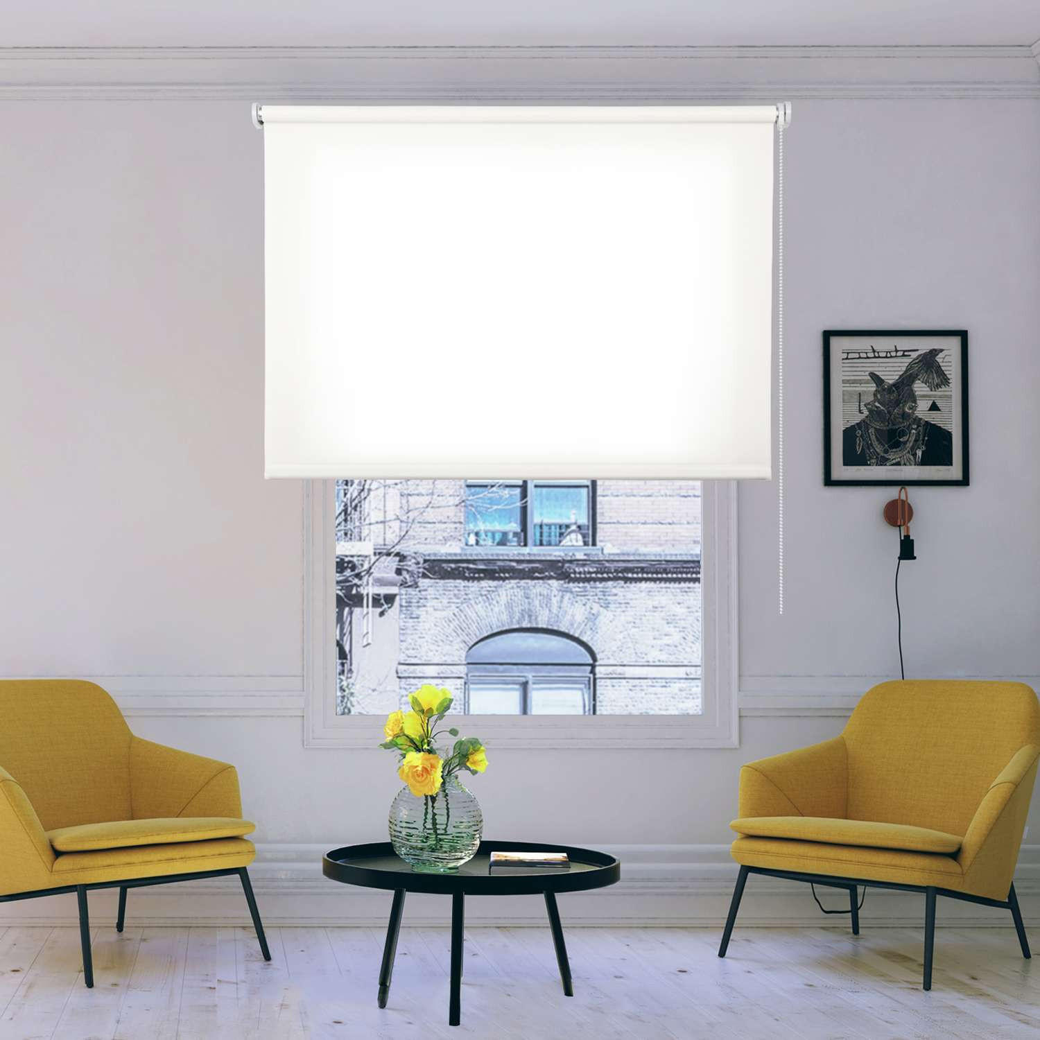 Thumbnail - Storesdeco Rollo, Weiß, Kunststoff, Uni, Rechteckig, 180x250 cm, CE, Wohntextilien, Rollos & Jalousien, Rollos