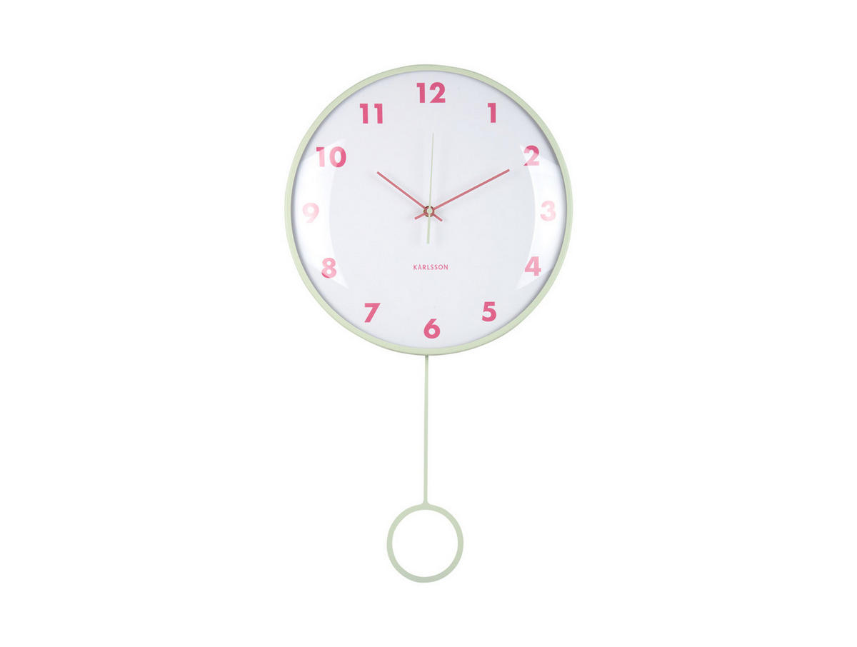WANDUHR Cheeky Dome 7/35/61 cm - Grün, Metall (35/61/7cm) - Karlsson