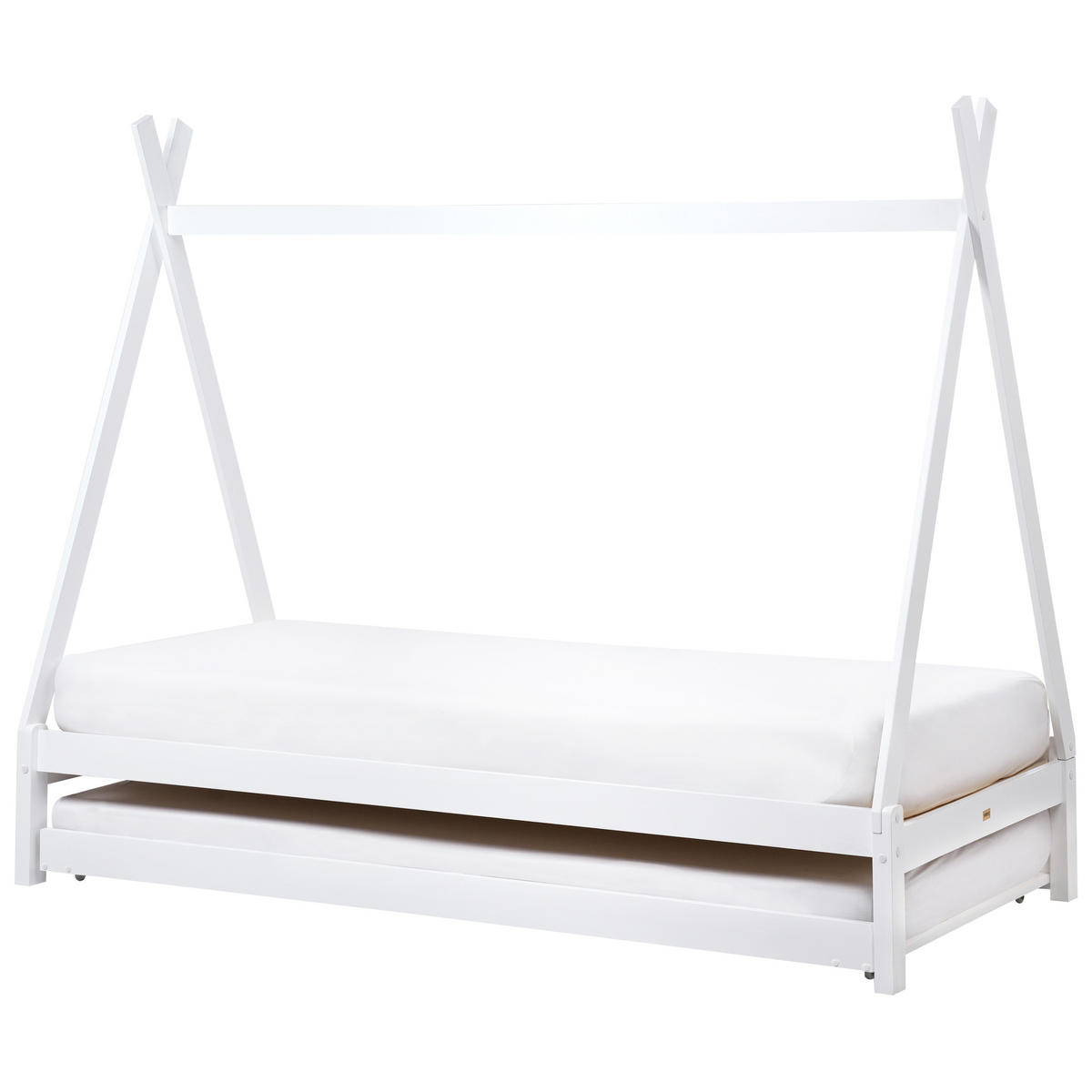 KINDERBETT 90/200 cm Weiß Talmontiers - Weiß, Holz (90/200cm) - Beliani