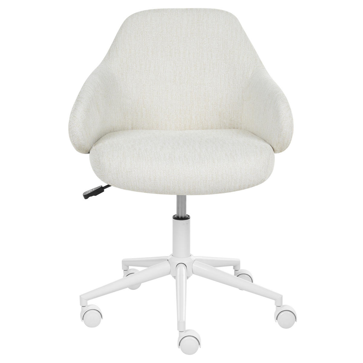 SCHREIBTISCHSTUHL Cremeweiß Rivlav - Creme, Textil/Metall (60/77/60cm) - Beliani