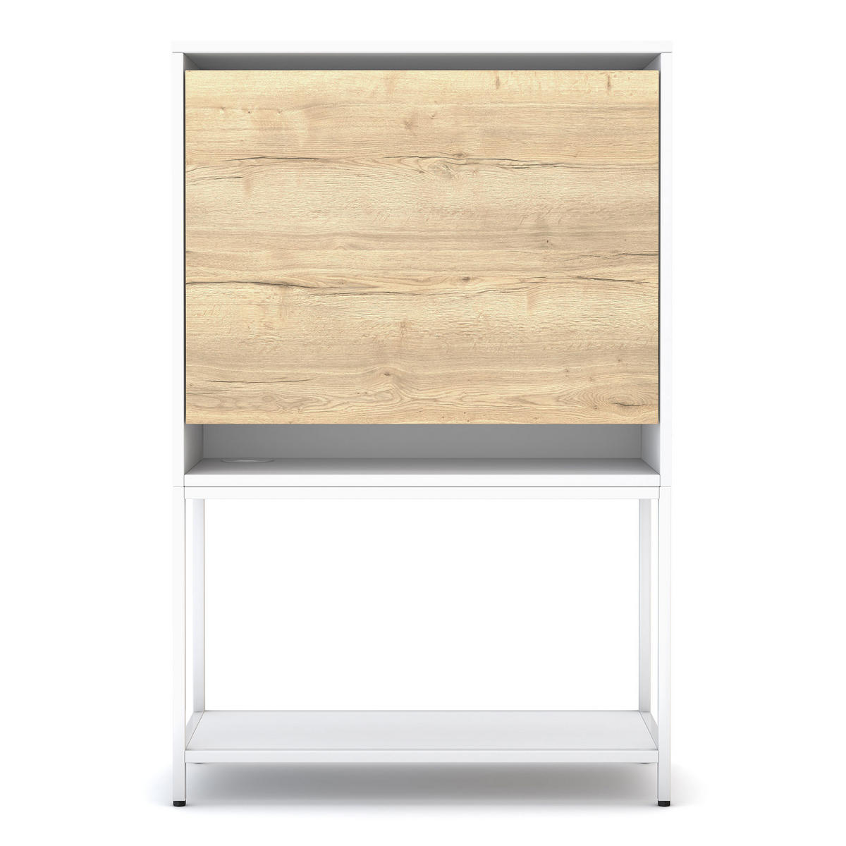 SEKRETÄR Cubas Premium Signalweiß Signalweiß - Weiß, Holz/Metall (36/80/121.2cm) - ASSMANN