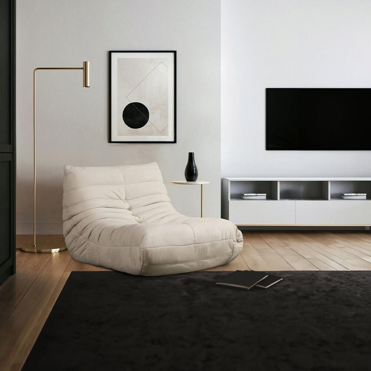 SESSEL CHILL - Beige - Beige, Kunststoff (87/70/102cm) - Home Deluxe