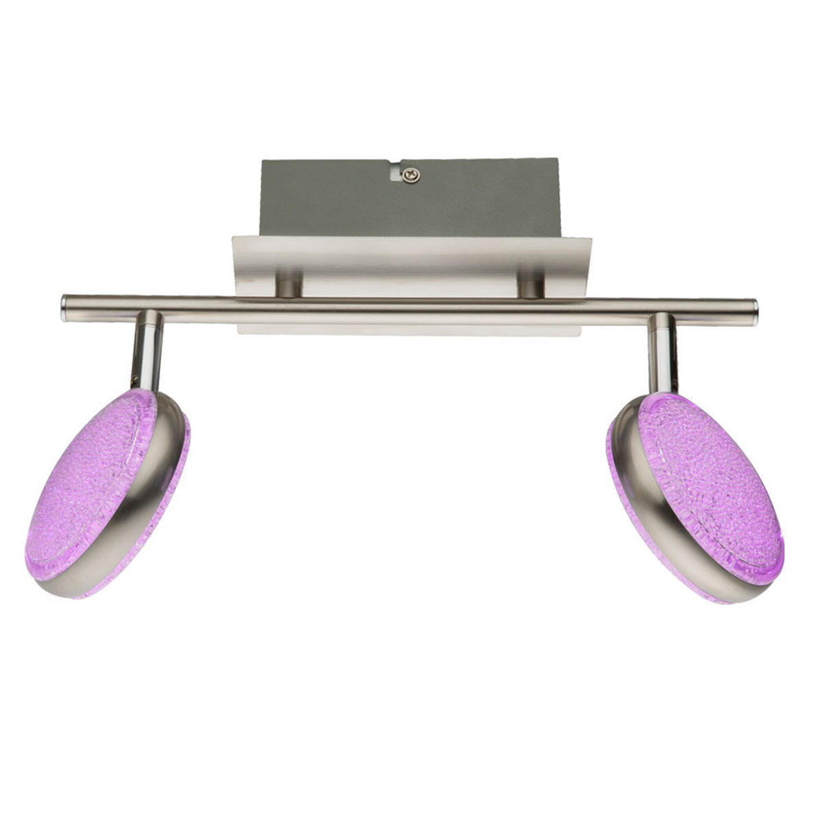 LED DECKENLEUCHTE BAMENDA Silber Kristalloptik - Silberfarben, Metall (31/8/21cm) - Globo Lighting