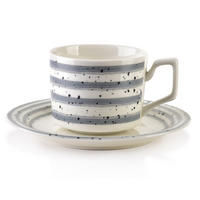 TASSE Joy grau 6er Set 42/18/7 cm Porzellan - Grau, Keramik (0.21L) - Mondex