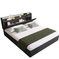 POLSTERBETT mit LED-Beleuchtung 160/200 cm mit Stauraum-Kopfteil & USB - Grau, Textil (160/200cm) - BEAOK