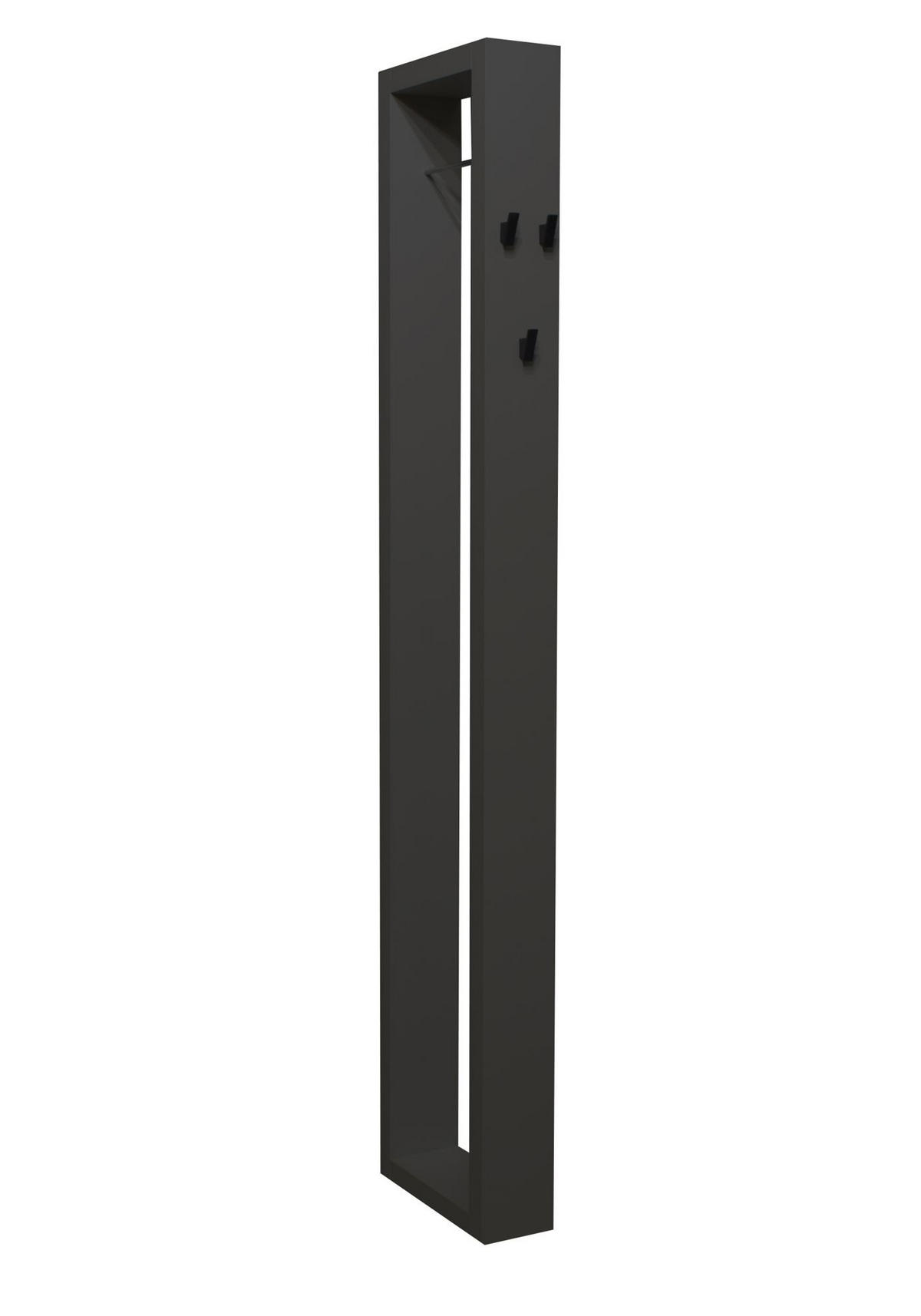 GARDEROBE Erna 13x32x172 Anthrazit matt Lack - Grau, Holzwerkstoff (32/172/13cm) - 58aufmkessel