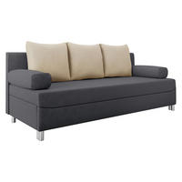SCHLAFSOFA Dover - Chromfarben/Dunkelgrau, Holz/Kunststoff (192/86/80cm) - MIRJAN24