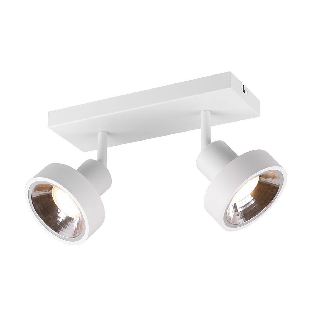 DECKENLEUCHTE Metall Weiß matt 2-flammig - Weiß, Metall (28/16/19cm)