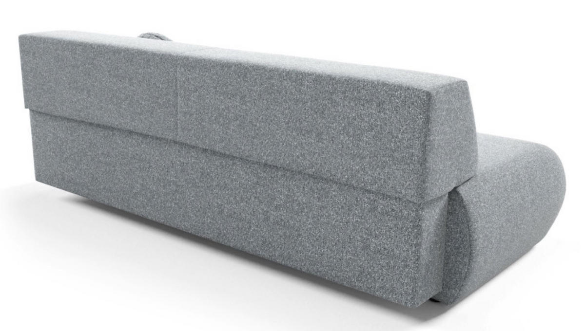 SOFA Dunkelgrau PENTI Mit Schlaffunktion Bez Armlehnen - Grau, Textil (214/74/100cm) - Sepro Meble