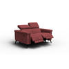 RELAXSOFA NORDEL 2-Sitzer, bordeaux - Bordeaux/Schwarz, Holz/Textil (150/80/105cm) - Courtois Laville