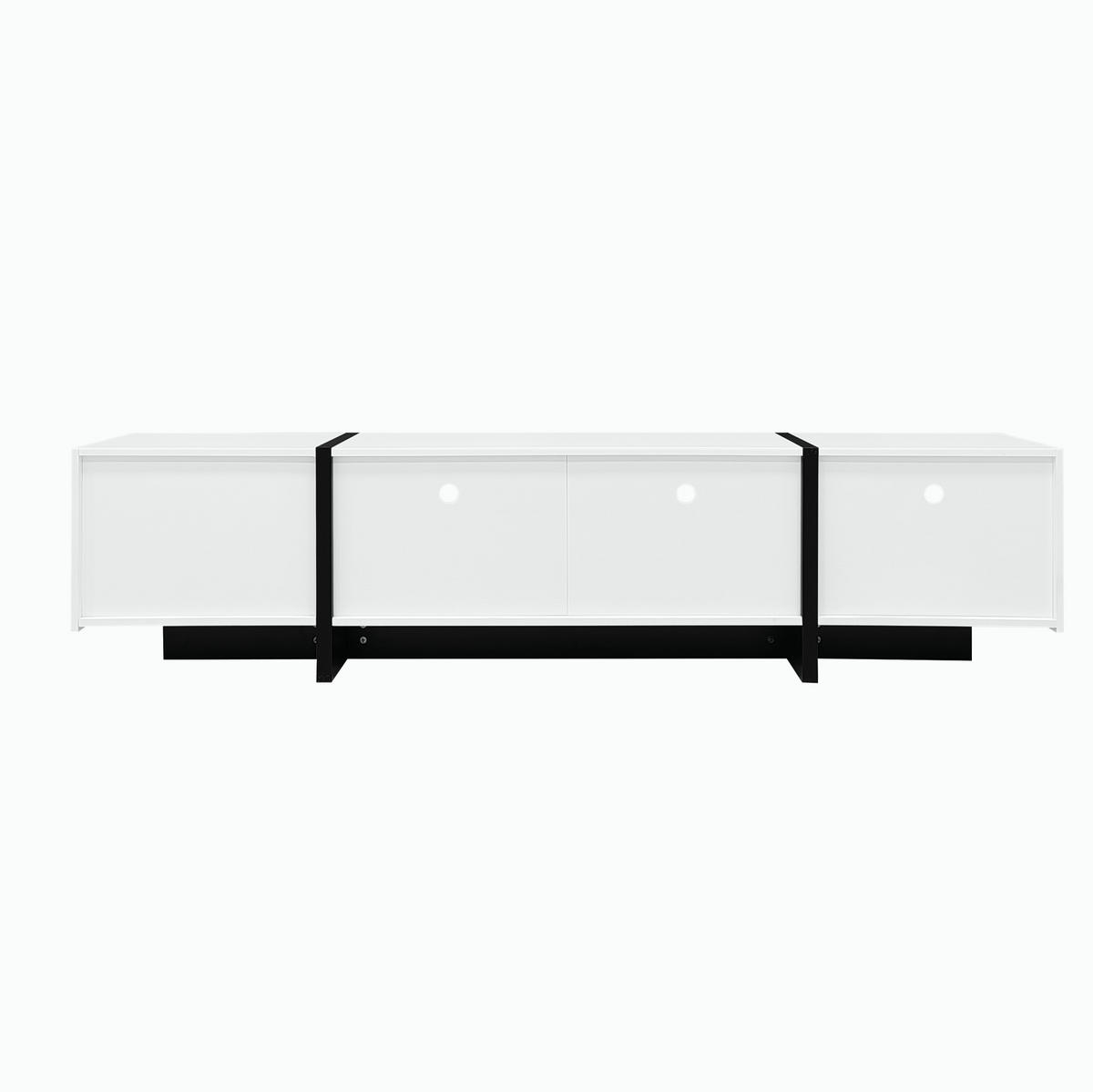 TV-LOWBOARD 190/35/45 cm mit 3 Türen und 2 Schubladen - Weiß, Holzwerkstoff (190/45/35cm) - BEAOK