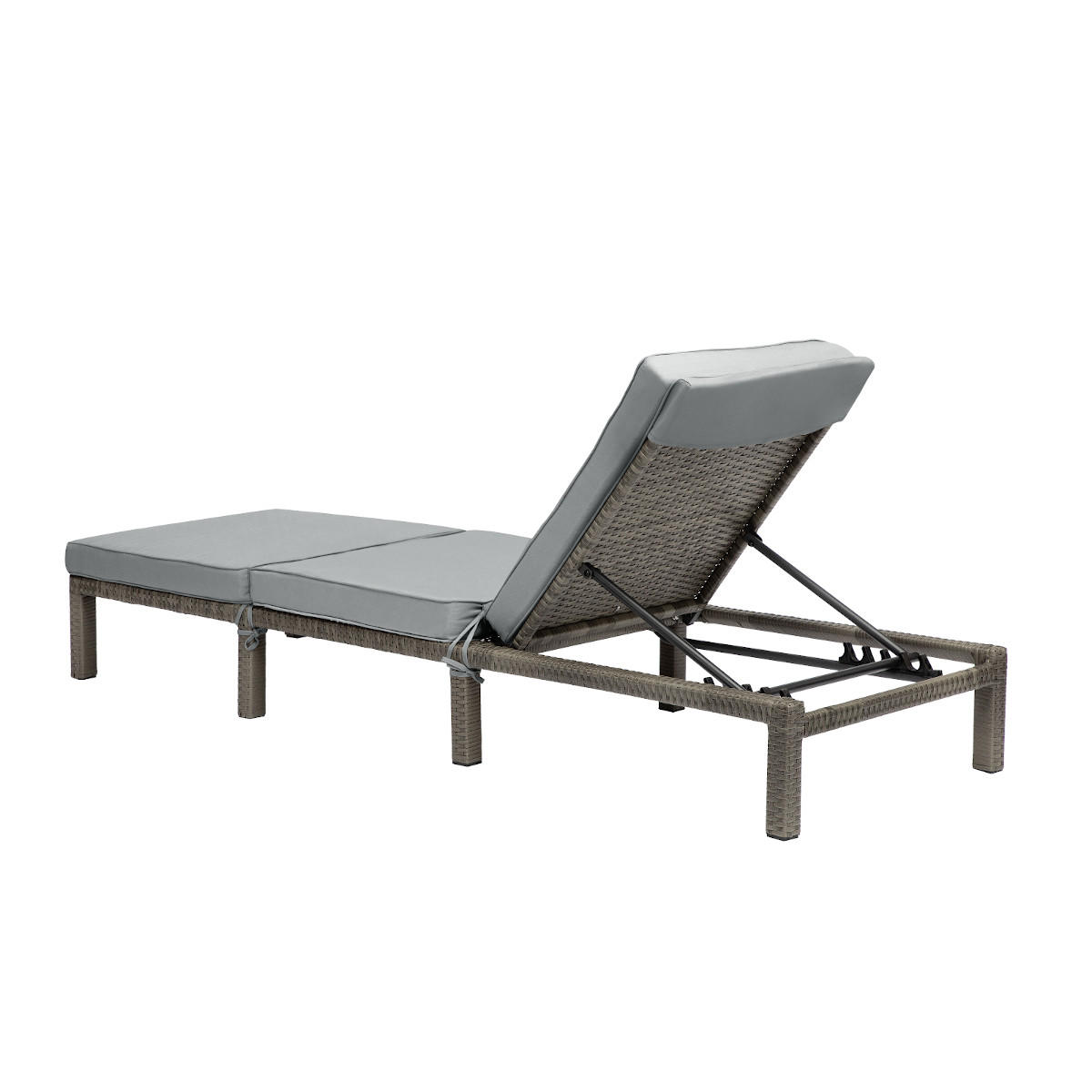GARTENLIEGE 2er Set PEACH - Grau, Kunststoff (66/22/196cm) - SVITA