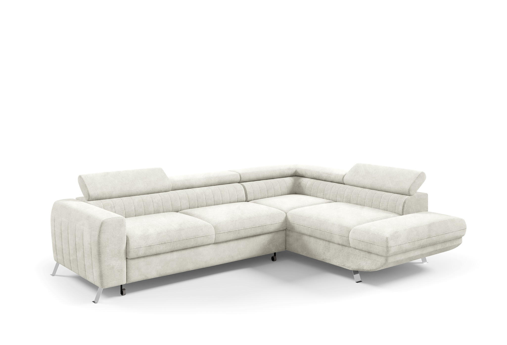 Fun Möbel Ecksofa Creme 260x202 cm